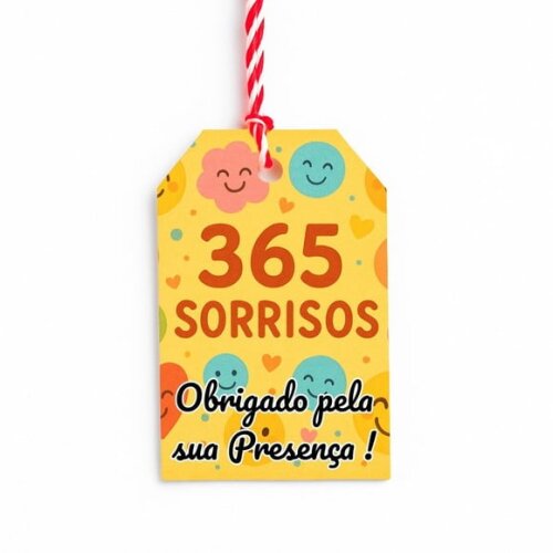 Tag de Agradecimento Personalizada 7x5 365 Sorrisos