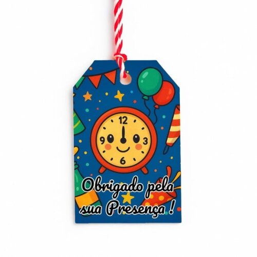 Tag de Agradecimento Personalizada 7x5 Ano Novo