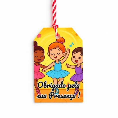 Tag de Agradecimento Personalizada 7x5 Balé