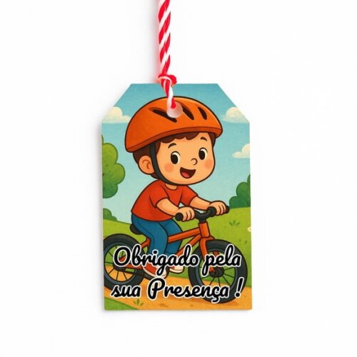 Tag de Agradecimento Personalizada 7x5 Bike Ciclista
