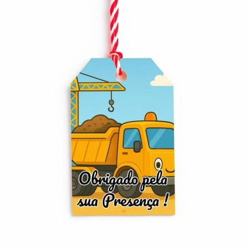 Tag de Agradecimento Personalizada 7x5 Caminhão Caçamba