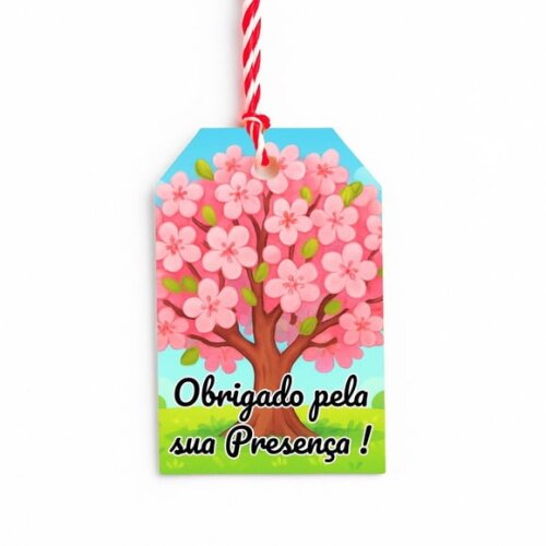 Tag de Agradecimento Personalizada 7x5 Cerejeira