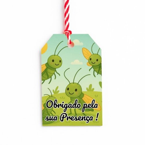 Tag de Agradecimento Personalizada 7x5 Cigarras