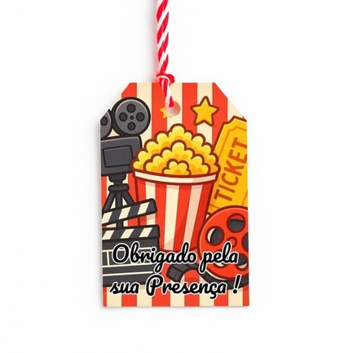 Tag de Agradecimento Personalizada 7x5 Cinema