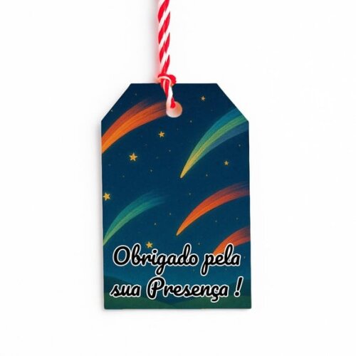 Tag de Agradecimento Personalizada 7x5 Cometas