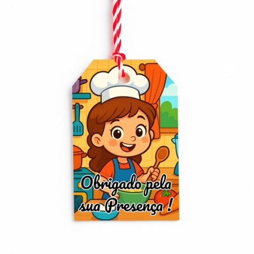 Tag de Agradecimento Personalizada 7x5 Cozinha Kids