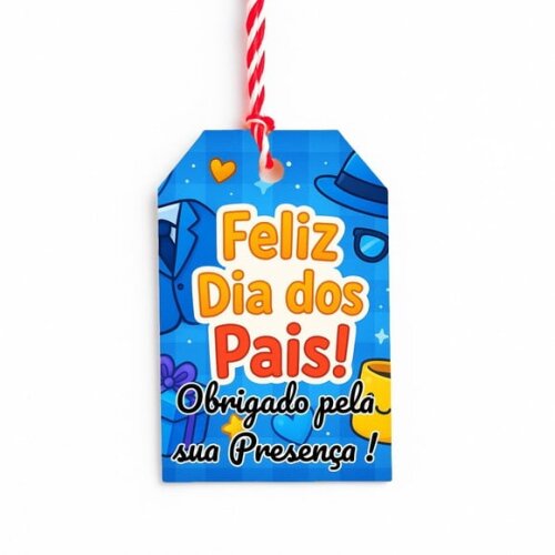 Tag de Agradecimento Personalizada 7x5 Dia dos Pais