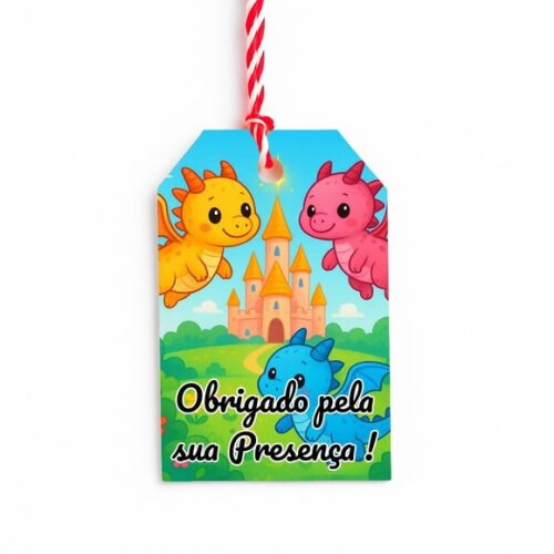 Tag de Agradecimento Personalizada 7x5 Dragões
