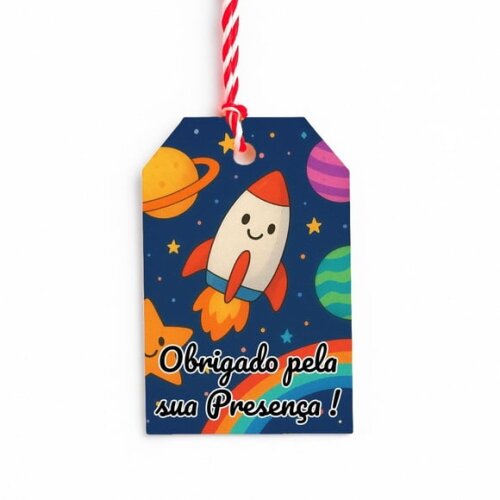 Tag de Agradecimento Personalizada 7x5 Espaço Colorido