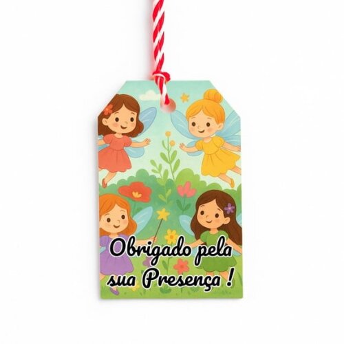 Tag de Agradecimento Personalizada 7x5 Fadas