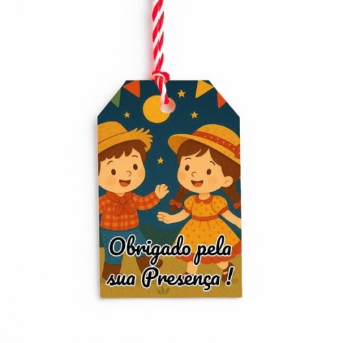 Tag de Agradecimento Personalizada 7x5 Festa Junina