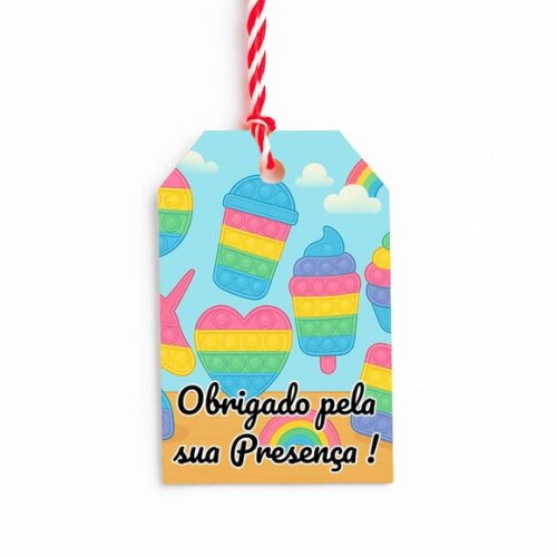 Tag de Agradecimento Personalizada 7x5 Fidget Toys