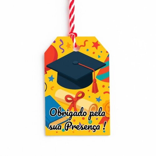 Tag de Agradecimento Personalizada 7x5 Formatura