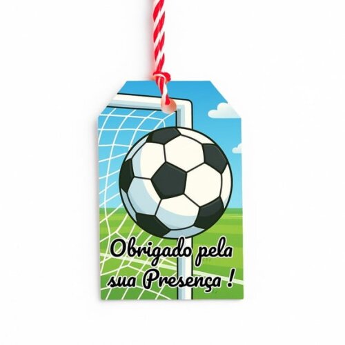Tag de Agradecimento Personalizada 7x5 Futebol