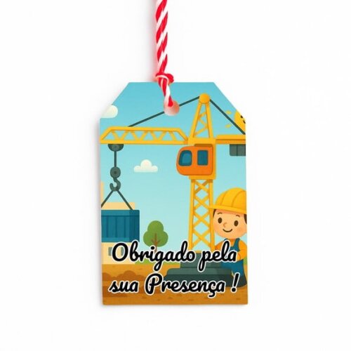 Tag de Agradecimento Personalizada 7x5 Grua