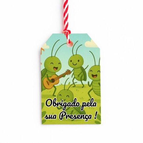 Tag de Agradecimento Personalizada 7x5 Grilos