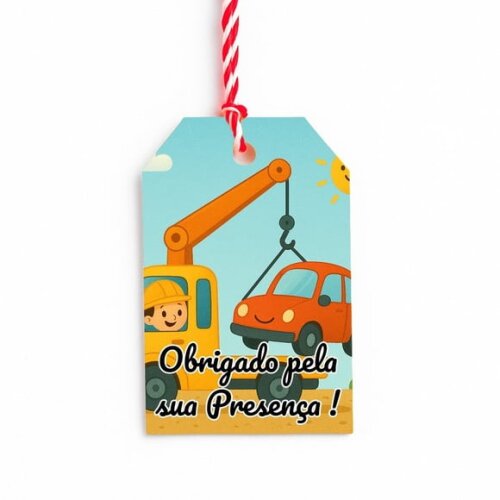 Tag de Agradecimento Personalizada 7x5 Guincho