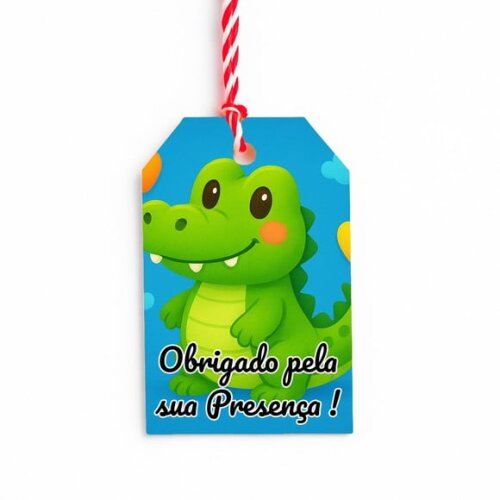 Tag de Agradecimento Personalizada 7x5 Jacaré Baby