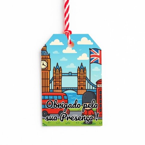 Tag de Agradecimento Personalizada 7x5 Londres