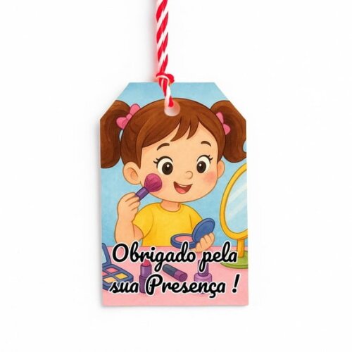 Tag de Agradecimento Personalizada 7x5 Maquiagem