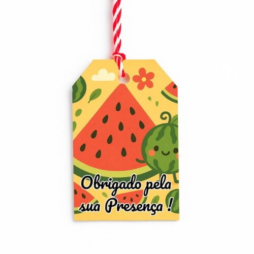 Tag de Agradecimento Personalizada 7x5 Melancia