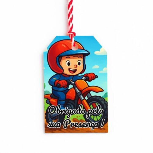 Tag de Agradecimento Personalizada 7x5 Motocross