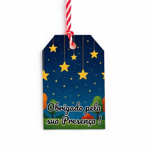 Tag de Agradecimento Personalizada 7x5 Noite das Estrelas