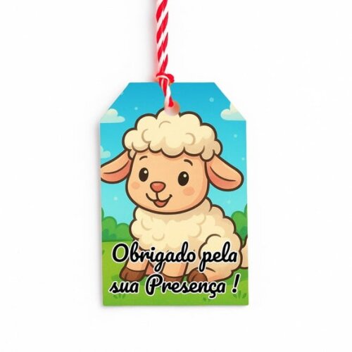 Tag de Agradecimento Personalizada 7x5 Ovelhinha