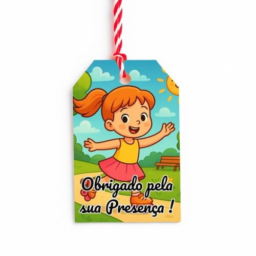 Tag de Agradecimento Personalizada 7x5 Patins