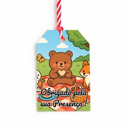 Tag de Agradecimento Personalizada 7x5 Picnic