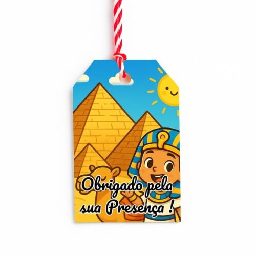 Tag de Agradecimento Personalizada 7x5 Pirâmides do Egito