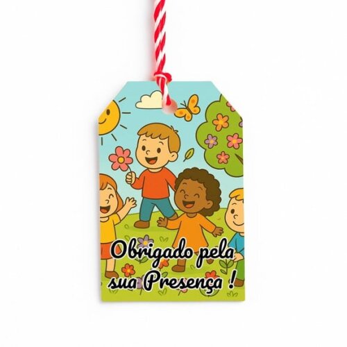Tag de Agradecimento Personalizada 7x5 Primavera Divertida