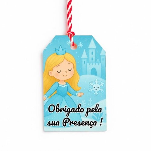 Tag de Agradecimento Personalizada 7x5 Reino do Gelo