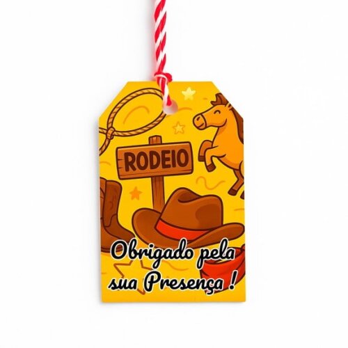 Tag de Agradecimento Personalizada 7x5 Rodeio