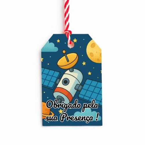Tag de Agradecimento Personalizada 7x5 Satélite