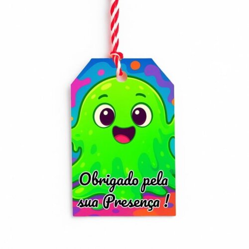 Tag de Agradecimento Personalizada 7x5 Slime