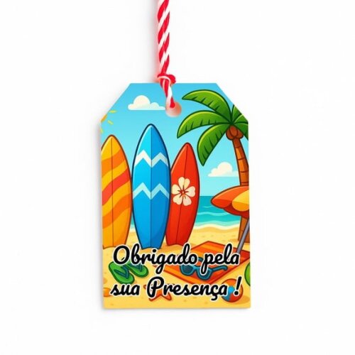 Tag de Agradecimento Personalizada 7x5 Surf