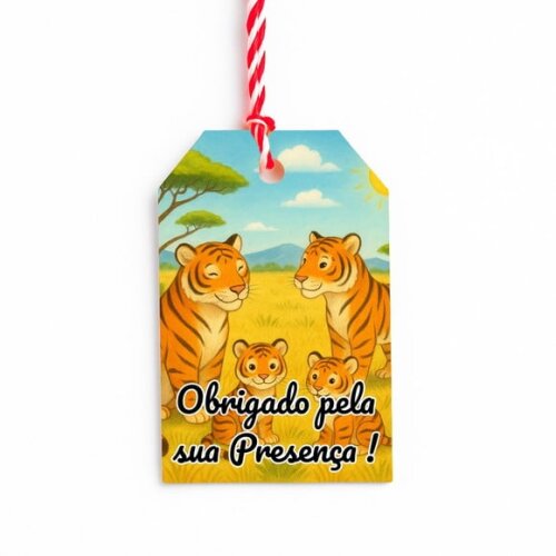 Tag de Agradecimento Personalizada 7x5 Tigres