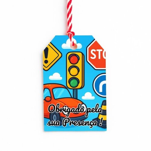 Tag de Agradecimento Personalizada 7x5 Trânsito
