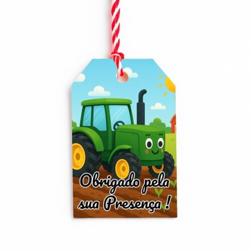 Tag de Agradecimento Personalizada 7x5 Trator