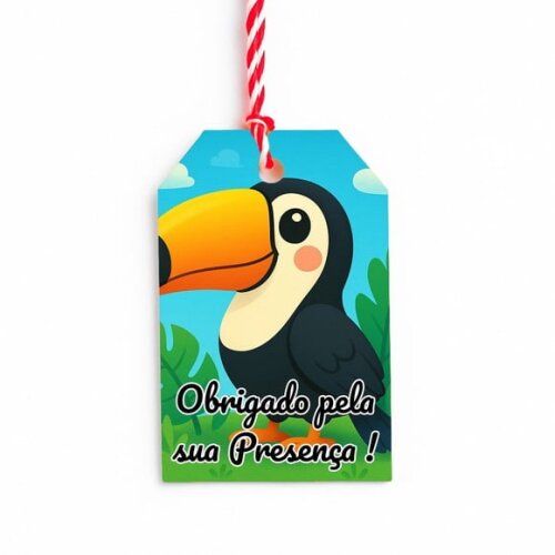 Tag de Agradecimento Personalizada 7x5 Tucano