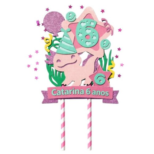 Topo de Bolo Premium Personalizado Axolote