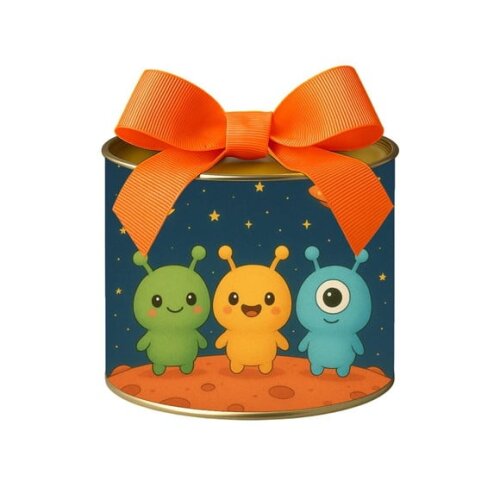 Tubo Lata Metalizada 7x10 Alienígenas Fofos