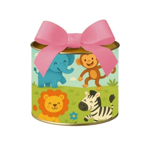 Tubo Lata Metalizada 7x10 Animais Divertidos