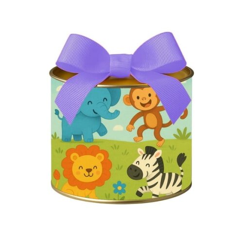 Tubo Lata Metalizada 7x10 Animais Divertidos