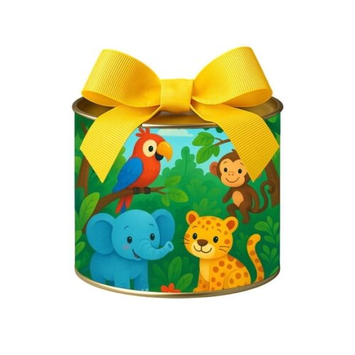 Tubo Lata Metalizada 7x10 Animais Tropicais