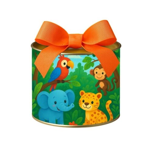 Tubo Lata Metalizada 7x10 Animais Tropicais
