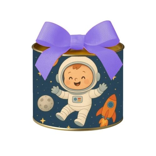 Tubo Lata Metalizada 7x10 Astronauta Baby
