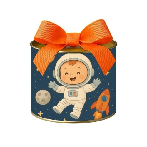 Tubo Lata Metalizada 7x10 Astronauta Baby