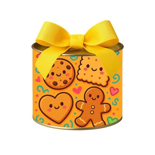 Tubo Lata Metalizada 7x10 Biscoitinhos